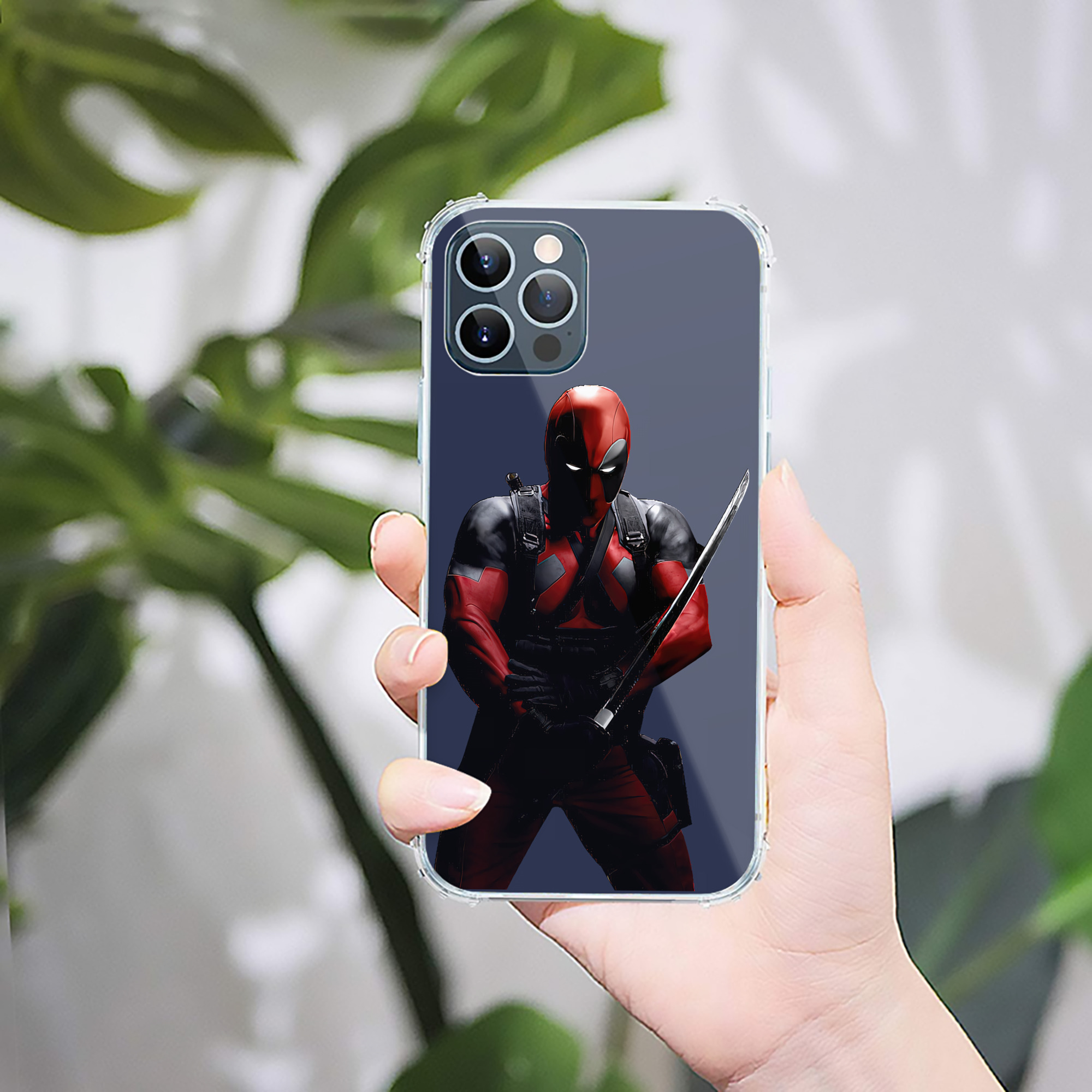 （画像用） Deadpool デッドプール 【iPhone 12シリーズ対応】透明スマホケース（クリアソフトケース）